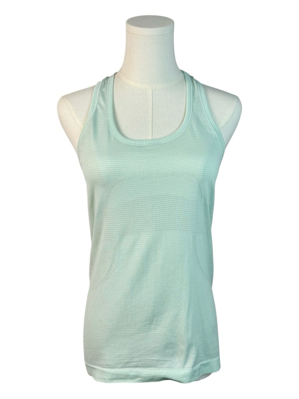 Lululemon Swiftly Tech Racerback Tank Misty Mint Seamless Athletic Top Size 4 - Picture 4 of 6